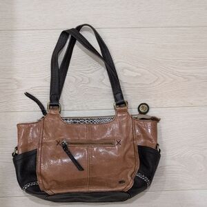 The Sak Brown and Black Shoulder Bag